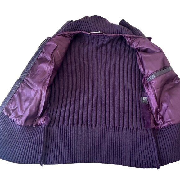 RARE NWT Purple Dyed Genuine Rabbit Fur Jacket Size M Che-Bella Vintage Y2K NOS - Picture 6 of 13